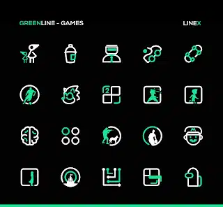 تحميل تطبيق GreenLine Icon Pack LineX مهكر APK للأندرويد 2027 أخر إصدار مجانًا