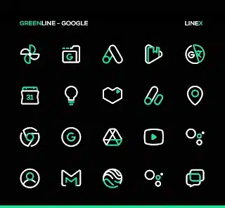 تحميل تطبيق GreenLine Icon Pack LineX مهكر APK للأندرويد 2027 أخر إصدار مجانًا