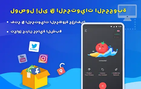 تحميل تطبيق Tomato VPN مهكر APK للأندرويد 2027 أخر إصدار مجانًا