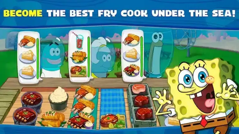تحميل لعبة SpongeBob Krusty Cook-Off مهكرة APK للأندرويد 2027 أخر إصدار مجانًا