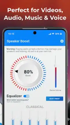 تحميل تطبيق مكبر الصوت Speaker Booster مهكر APK للأندرويد 2027 أخر إصدار مجانًا