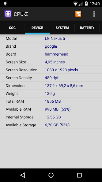 تحميل تطبيق فحص معالج الهاتف CPU-Z مهكر APK للأندرويد 2027 أخر إصدار مجانًا