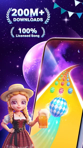 تحميل لعبة Dancing Road مهكرة APK للأندرويد 2026 أخر إصدار مجانًا